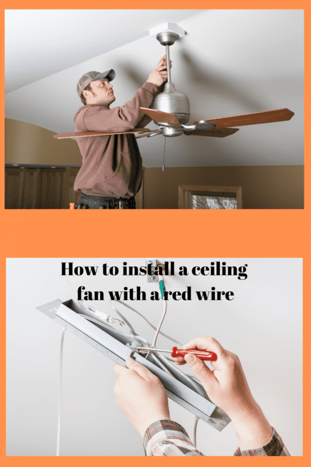 ceiling fan with a red wire